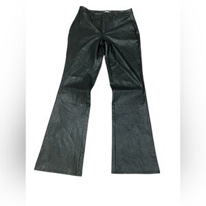 Paige High Rise Faux Leather Manhattan Boot in Black size 29